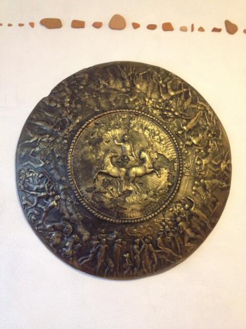 Achilles Shield Replica Rustic Greek Bronze Sculpture Wall Art - image 1