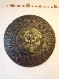 Achilles Shield Replica Rustic Greek Bronze Sculpture Wall Art - thumbnail 1