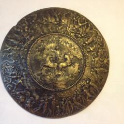 Achilles Shield Replica Rustic Greek Bronze Sculpture Wall Art - thumbnail 2