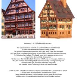 Midene Ceramic House Tealight Holder Collectible Miniature Replica Of The Historic Hotel Deutsches Haus in Dinkelsb??hl - thumbnail 4