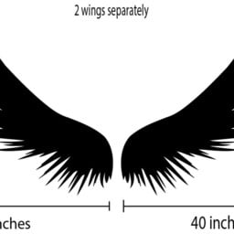 Dark Angel Wings Wall Decal Feathers Vinyl Sticker Home Decor Ideas Bedroom Interior Art 7(Aws - thumbnail 3