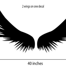 Dark Angel Wings Wall Decal Feathers Vinyl Sticker Home Decor Ideas Bedroom Interior Art 7(Aws - thumbnail 2