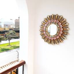 "Peruvian Mirrors - ""Pink Eye 45cm" - thumbnail 2