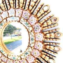 "Peruvian Mirrors - ""Pink Eye 45cm" - thumbnail 3
