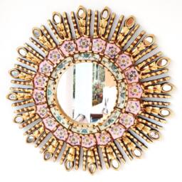 "Peruvian Mirrors - ""Pink Eye 45cm"