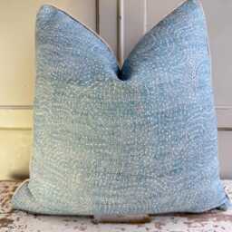 Cushions Made in Fermoie Cloud Luxury Pale Blue Linen Cushion Pillow Cover - thumbnail 2