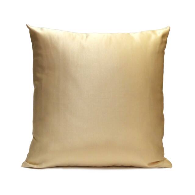 Cream/Ivory Yellow Pillow, Throw Pillow Cover, Decorative Cushion Boho Pillowcase, Accent Satin Blend Boutique Pillow - image 1