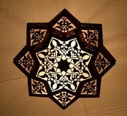 star Brass Chandelier Hand-Pierced Shadow Caster - Powder Room, 20 Inch - thumbnail 1