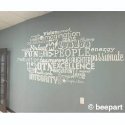Personalized Word Cloud Vinyl Wall Decal Custom Design Sticker - thumbnail 3