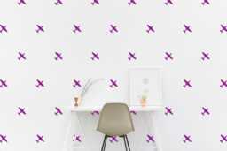 Airplane Wall Decal Military Plane Kids Room Wall Sticker, Nursery Bedroom Classic Pattern Wallpaper Vinyl Decals Stickers Home Decor - thumbnail 1
