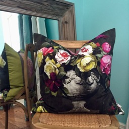 Decorative Pillow Cover in Designers Guild Rugosa Slate