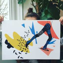 Bootsy - Print Poster Fashion Illustration 1960's Abstract Bold Bright - thumbnail 2