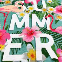 Cushion Cover From Tropical Summer Flowers & Pink Flamingos - Double Sided Printing Pillow On The Chenille With Multi Size Options - thumbnail 2