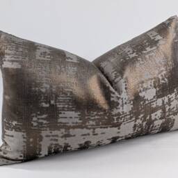 Luminous Bronze Brown Luxury Velvet Metatalic Cushion Cover Handmade Pillow Cover Lumbar Sofa & Bed Styling Style Pillow Case - thumbnail 3