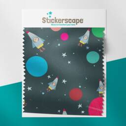 Rockets Roller Blind, Space Themed Children's Made To Measure, Nursery Blackout Blind - thumbnail 2