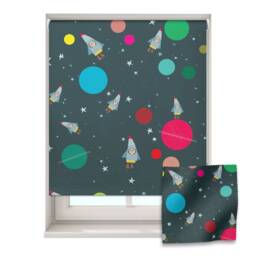 Rockets Roller Blind, Space Themed Children's Made To Measure, Nursery Blackout Blind