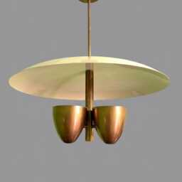 1950S Mid Century Modern Sputnik Chandelier 4 Light Raw Brass Indirect Pendant Lamp Unique Atomic Style Home Decor Light - thumbnail 3