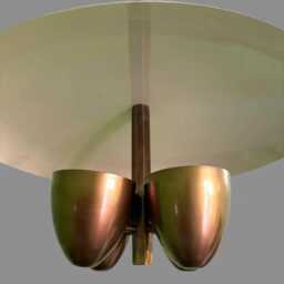 1950S Mid Century Modern Sputnik Chandelier 4 Light Raw Brass Indirect Pendant Lamp Unique Atomic Style Home Decor Light - thumbnail 2
