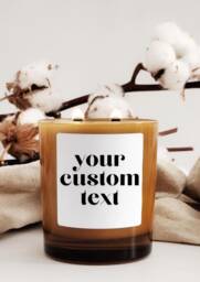 Cozy Autumn Amber Jar Candle - 120/180/300/500G- Custom Labels Available - Wood Wick Perfect Gift Pumpkin Chocolate
