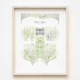 Orleans Square Savannah Map No. 9 - Art Print Historic City Architecture Savannah Wedding Graduation Realtor Anniversary Gift Georgia - thumbnail 1
