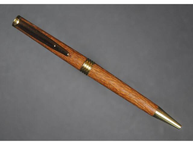 Custom Wooden Pen Lacewood With Gold Fittings - image 1