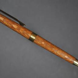 Custom Wooden Pen Lacewood With Gold Fittings - thumbnail 3
