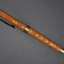 Custom Wooden Pen Lacewood With Gold Fittings - thumbnail 2