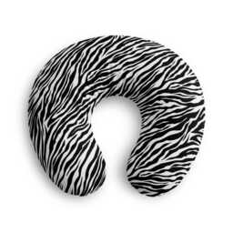 Zebra Print Nursing Pillow Cover - Black White Animal Stripe - thumbnail 2