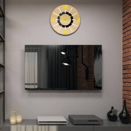 Wood Clock Large Wall Gift Decor Unique Oak Clocks Yellow 100% Natural - thumbnail 3