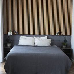 Linen Bed Cover in Dark Grey, Waffle Texture Throw Blanket, Comforter Coverlet, Quilt King - thumbnail 3