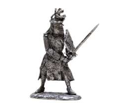 54mm Soldier Jacques Louchard. French Knight 1350Yr. 132 Scale Figure - thumbnail 1