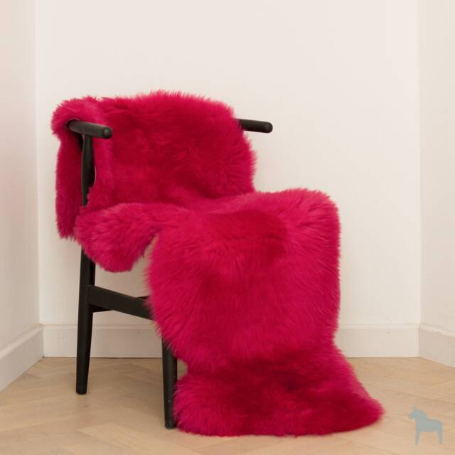 Gorgeous British Fuchsia Sheepskin Rug, Superior Soft Thick Pelt, Luxury Sheepskin, Hygge, Fur Rug, Bold Interior Decor - image 1