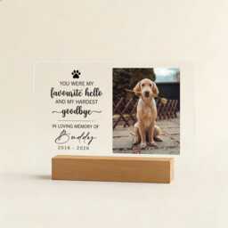 Personalised Pet Memorial Acrylic Plaque Photo Frame Gift For Dog Loss Sympathy Bereavement Keepsake From Owner - thumbnail 4