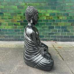 Concrete Sitting Buddha Figurine For Garden Guardian Outdoor Sculpture Stone Decoration Yard Cement Statue Large Ornament Chinese Gift - thumbnail 2