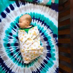 Tie Dye Crib Sheet Set - Ultra Soft Jersey Knit Baby Bedding - thumbnail 2