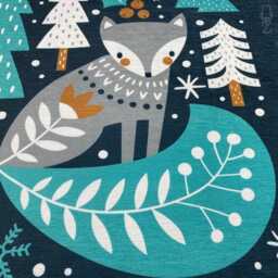 Christmas Cushion Cover With Fox Design, Double Sided Printing Throw Pillow On The Soft Chenille Multi Size Options, Oeko-Tex - thumbnail 2