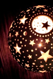 Christmas Star Lantern, Pierced Ceramic Tea Light Holder, Scandinavian Holiday Decor, Warm Glow Centerpiece