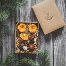 Handcrafted Ceramic Mushroom Ornaments - Christmas Tree Woodland Decor, Chanterelle, Boletus Set - thumbnail 2