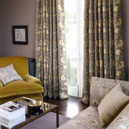 Morris & Co Pimpernel Door Curtain Aubergine - thumbnail 2