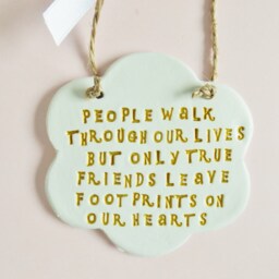 True Friends Sentiment Quote Plaque Thoughtful Farewell Phrase Sign Meaningful Friendship Gift - thumbnail 3