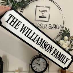 70cm Long - The Surname Family - Street Sign 3D Look Personalised Wall Mount Mdf Home Decor Gift Birthday Wedding Christmas - thumbnail 4