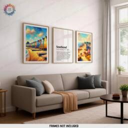 Southend On Sea Poster Prints - Set Of 3 Posters - Watercolour Wall Art Decor Travel Hanging Artwork Gift UK Painting - thumbnail 2