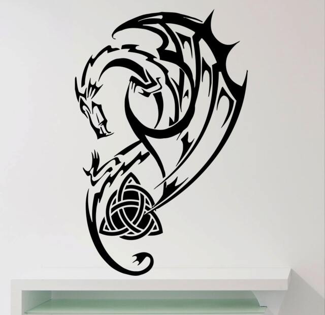 Dragon Wall Decals Design Vinyl Home Art Decor Sticker Mural Tribal Celtic T052 - image 1