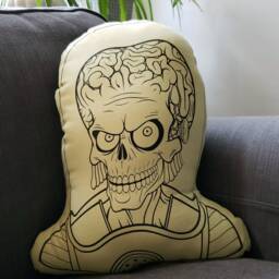 Mars Attacks Large Decorative Throw Pillow Illow Sci-Fi Alien Martian Retro Movie Home Bedroom Decor Cushion Dorm Couch - thumbnail 2
