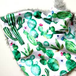 Dream Lovie. Security Blanket. Personalized Lovey. Faux Fur Cactus. Mini Baby Minky Shower Gift - thumbnail 4