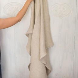 Linen Waffle Bath Towel, Cotton Hand Towels Set, Sauna Spa Sheet Farmhouse Towel With Hanging Loop, Eco - thumbnail 3