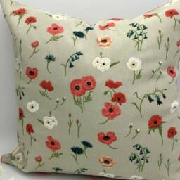 Poppy Meadow Cushion With Inner Pad, Sophie Allport Design, Summer Decor - thumbnail 2