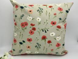Poppy Meadow Cushion With Inner Pad, Sophie Allport Design, Summer Decor - thumbnail 1