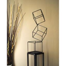 Geometric Metal Sculpture Art Abstract Modern Table Decor Contemporary Mid Century By Petrykowski Artworks - thumbnail 2