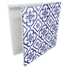Elegant Patterns Wall Mounted Key Cabinet, Blue Box For Home, Geometric Backgrounds & Patterns, Lovers Of Detail - thumbnail 2